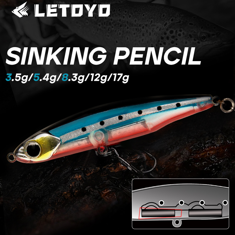 Fishing Lure Topwater - LETOYO crayon coulant 17g 12g-3.5g appâts