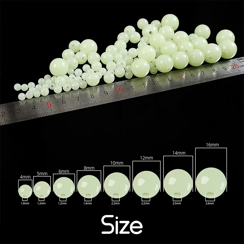 Fishing Lure Topwater - 100 pièces/sac perles lumineuses 4mm 5mm