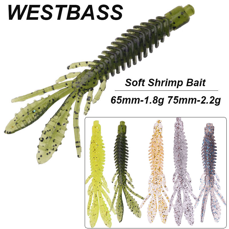 Fishing Lure Soft Plastic - WESTBASS 5 pièces appâts de larve