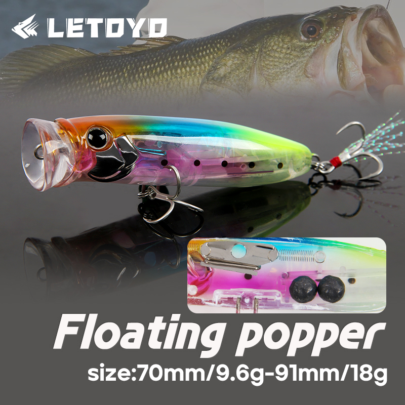 LETOYO 9.6g/18g flottant Poppe - Fishing Lure Topwater avis et prix