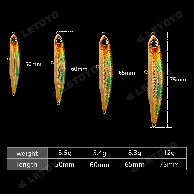 LETOYO crayon coulant 17g 12g- - Fishing Lure Topwater avis et prix